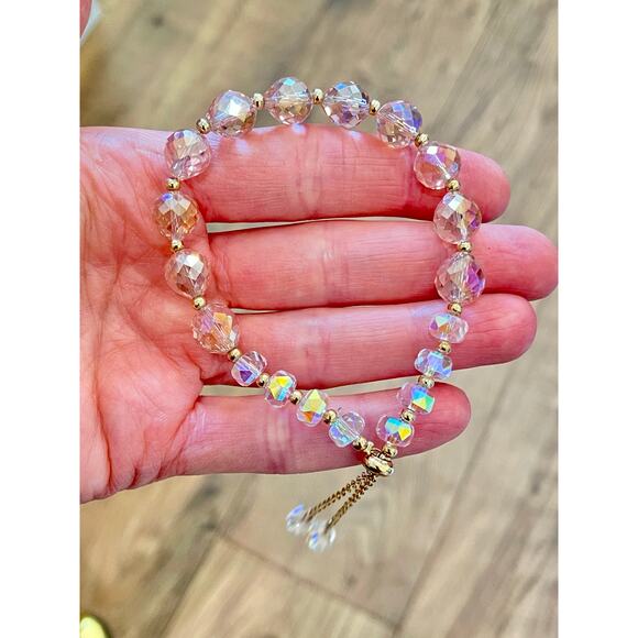 Pink Swarovski Beaded Bracelet - Picture 5 of 6